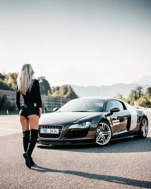 Audi r, Ауди и девушки, Машина и девушка