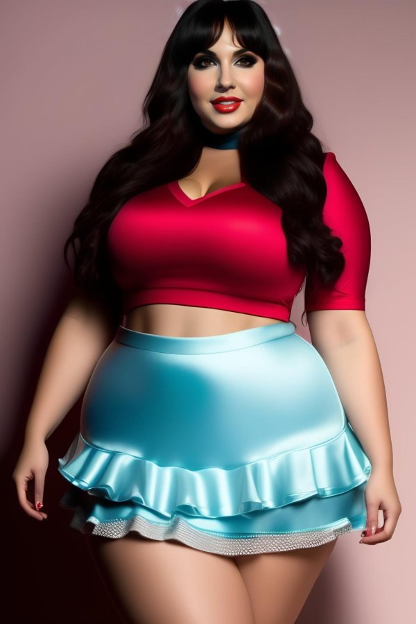Plus size mini skirt, Толстушка клуида келли, Пышная девушка