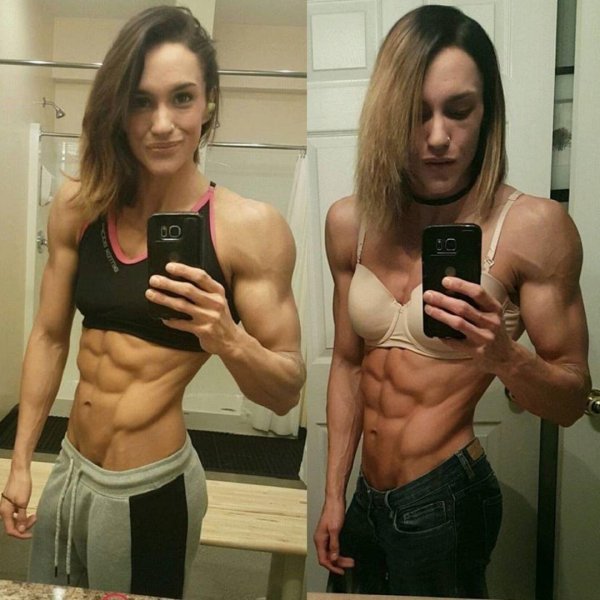 Девушка с накаченным прессом, Девушка с прессом кубики, Девушка