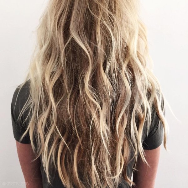 Локоны beach waves, Небрежные локоны на длинные волосы, Пляжные локоны на длинные волосы