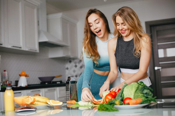 Кухня девушка, Подруги на кухне, Еда