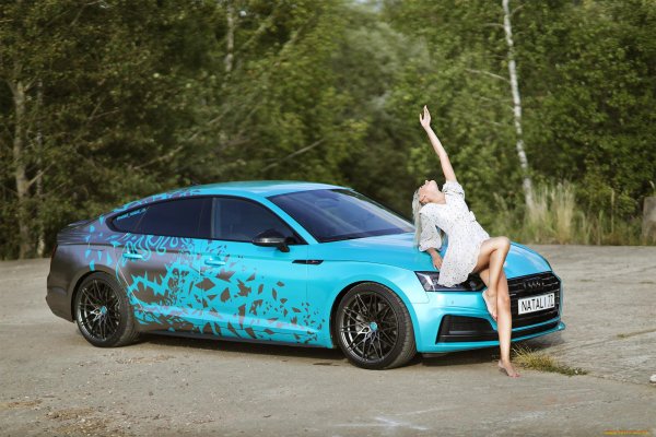Авто с девушками, Audi a sportback, Девушка автомобиль