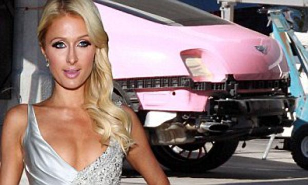 Paris Hilton в Bentley розового цвета