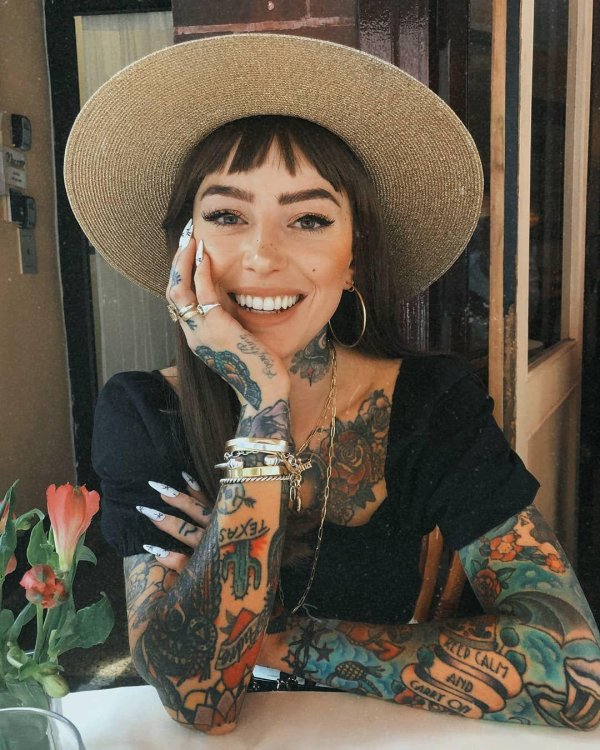Sammi jefcoate, Девушка с татуировками, Татуированная девушка