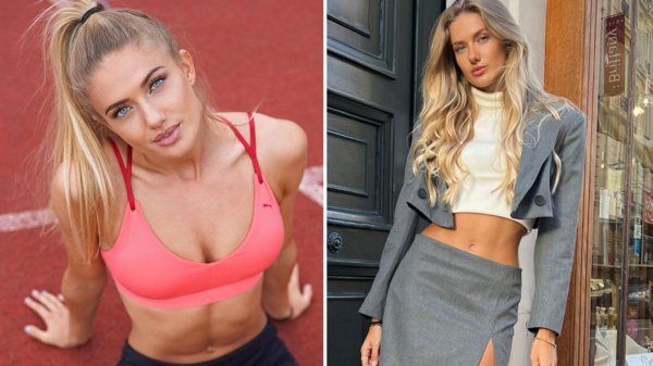 Очаровательная бегунья Алиса Шмидт в спортивном стиле