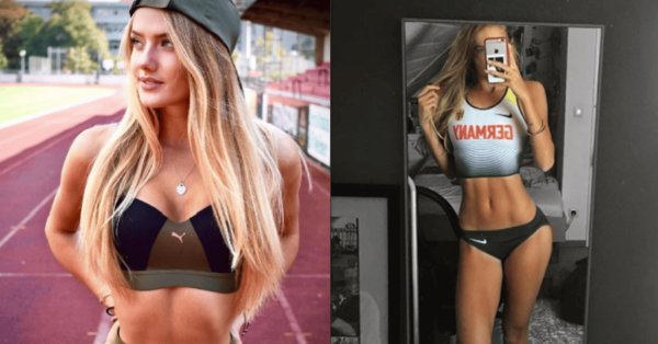 Эффектная бегунья Алиса Шмидт