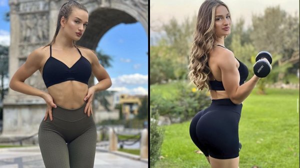 Горячая фитнес модель Джулия Коррадо с мускулистым телом