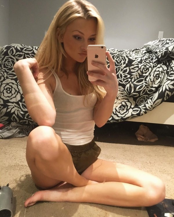 Блондинка селфи, Девушка, Selfie blonde
