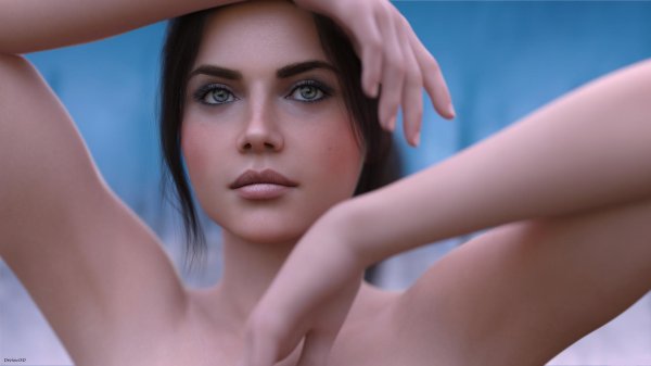 Красивые девушки с нежными лицами