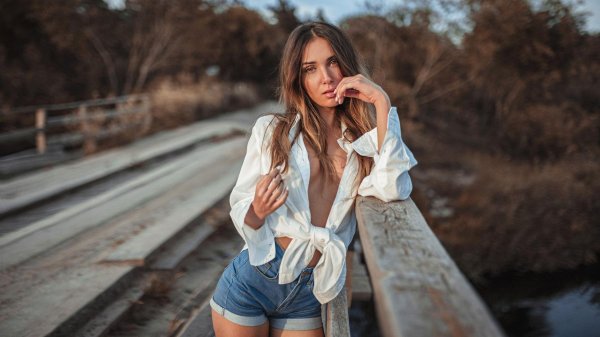 Девушка в рубашке, Девушка, Красивые девушки в рубашках
