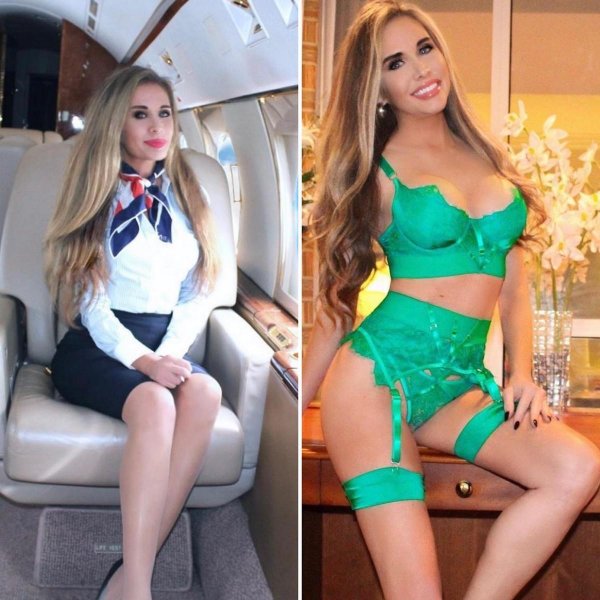 Красивые девушки стюардессы, Сексуальная стюардесса, Развратные стюардессы