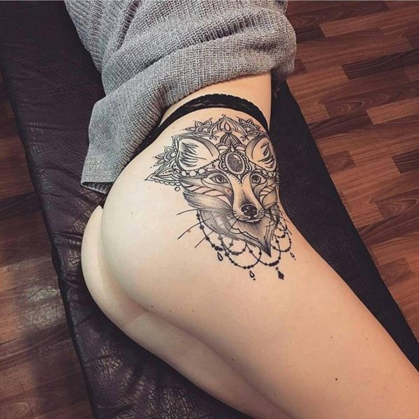 Тату для девушек на ляшке, Тату на бедрах для девушек, Красивые тату на бедре