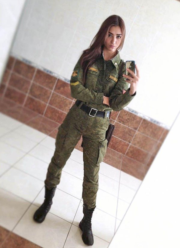 Девушка в военной форме, Девушка военнослужащая, Девушка