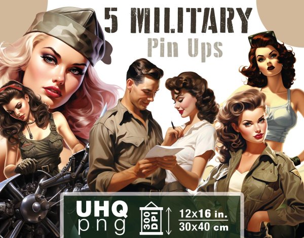 Pin up, Pin up girl, Пин ап на военную тематику