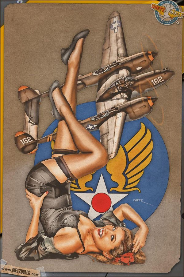 Ww style pinups by britt dietz работ, Пин ап на самолетах, Американские плакаты с девушками
