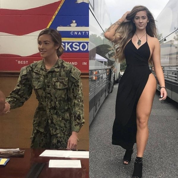 Девушки в форме и без