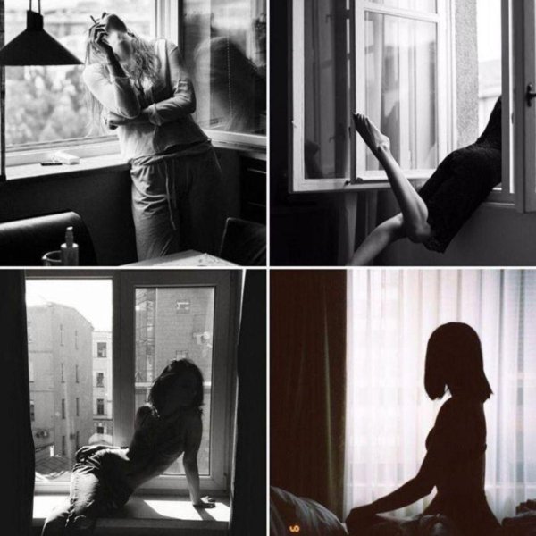 Фотосессия у окна, Фотосессия на подоконнике, Девушка фотосессия