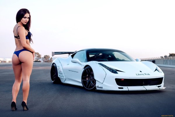 Ferrari liberty walk, Спорткары и девушки, Ferrari italia liberty walk