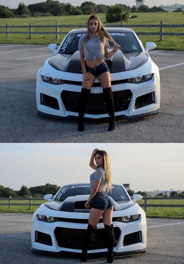 Автомобиль девушка, Camaro zl, Девушка