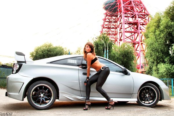 Toyota celica t, Тойота селика и девушки, Toyota celica