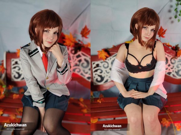 Ochako Uraraka сияет в косплее My Hero Academia