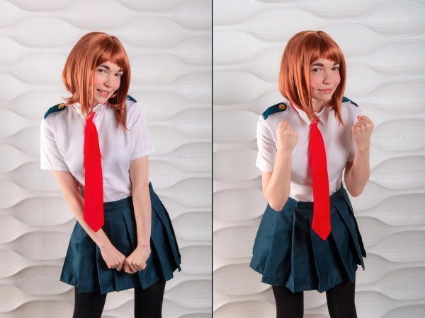 Ochako Uraraka сияет в косплее My Hero Academia
