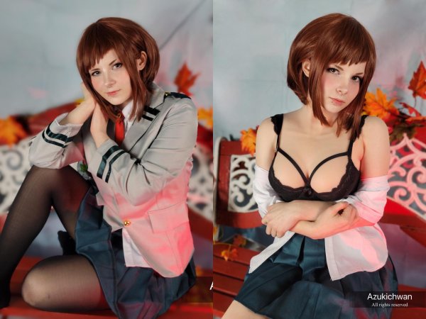 Hidori Rose сияет в косплее Ochako Uraraka