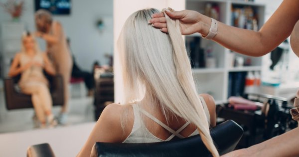Наращивание волос, Светлые волосы, Hair extension