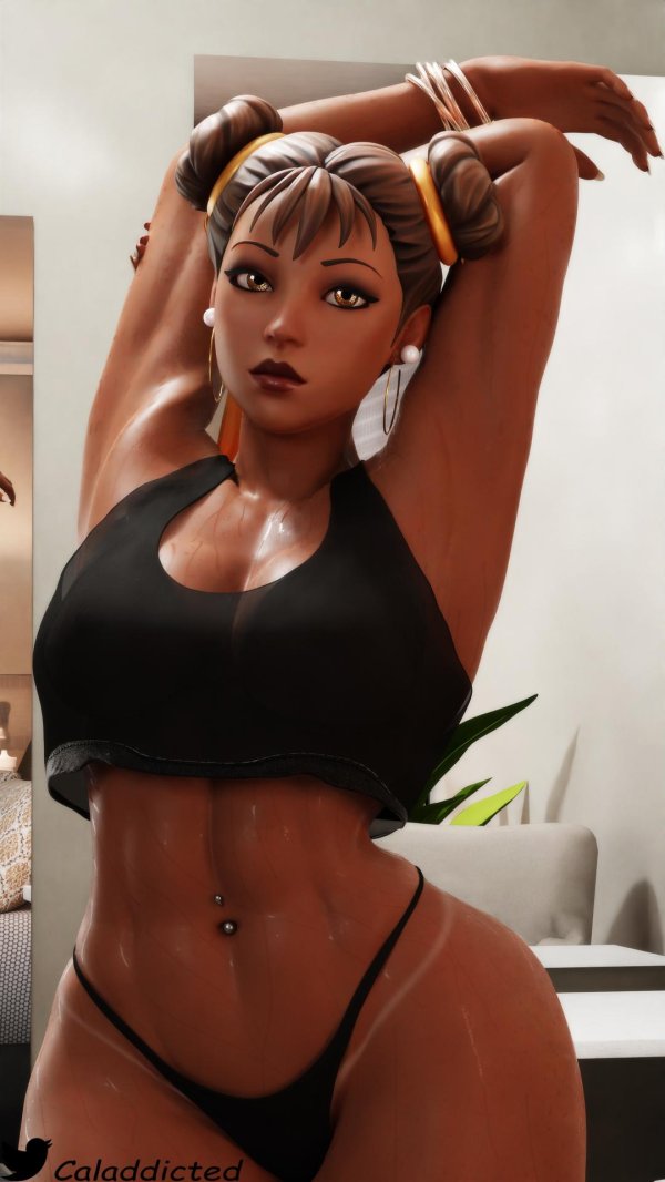 Эротическая девушка в стиле Fortnite Chun Li