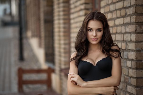 Модель dana kareglazaya, Девушка, Красивая шатенка