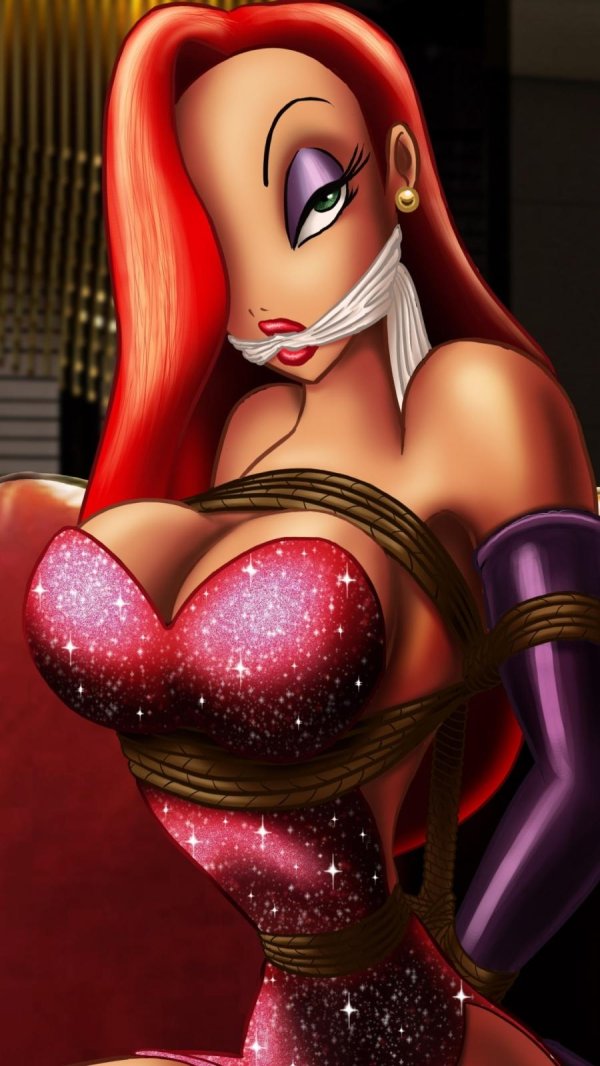 Волнующая Jessica Rabbit в эротичных узах