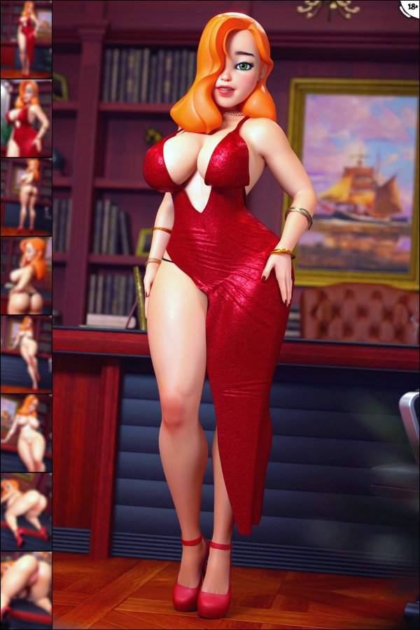 Провокационная Jessica Rabbit с расширенной грудью