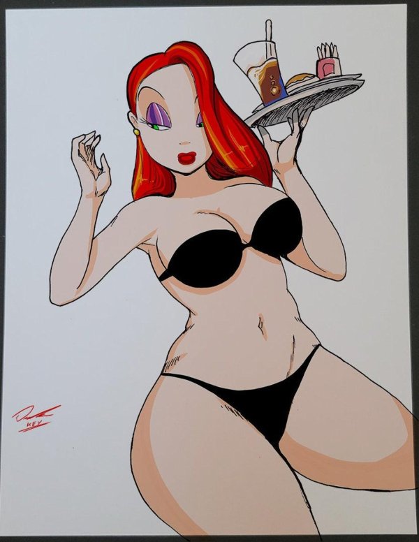 Очаровательный секси арт Jessica Rabbit