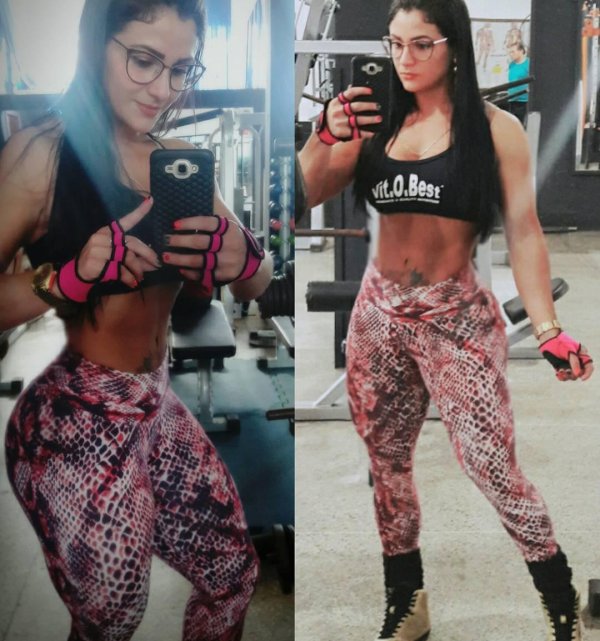 Жаркие Suellen Bissolati и Eva Andressa с идеальными спортивными фигурами