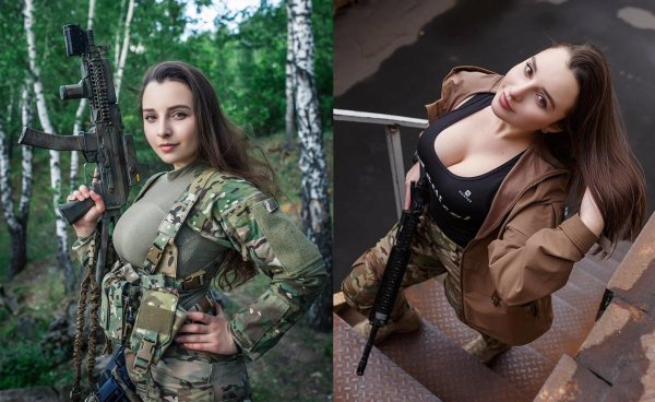 Елена делигиоз страйкбол, Елена делигиоз, Елена делигиоз в военной форме