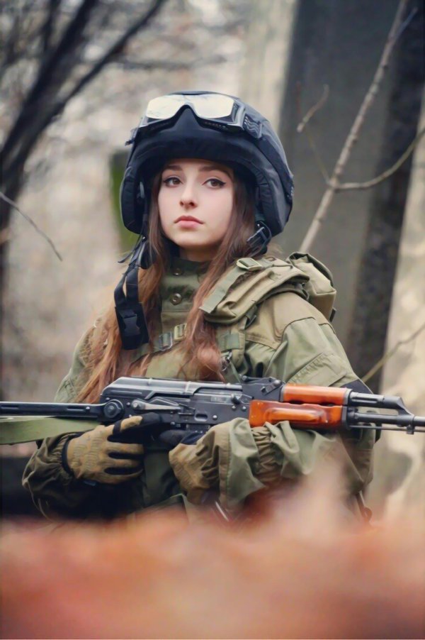 Елена делигиоз, Девушка, Елена делигиоз в военной форме